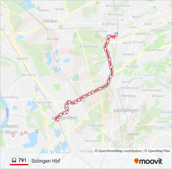 791 Bus Line Map