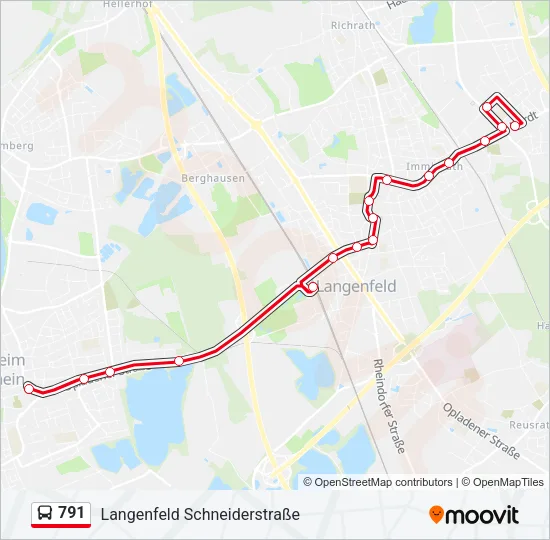 791 Bus Line Map