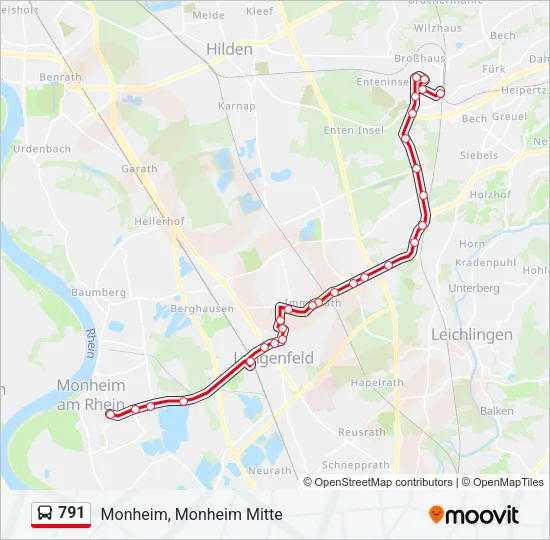 791 Bus Line Map