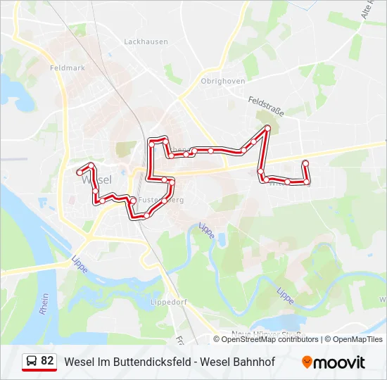82 Bus Line Map