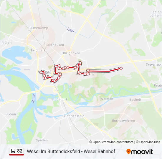 82 Bus Line Map