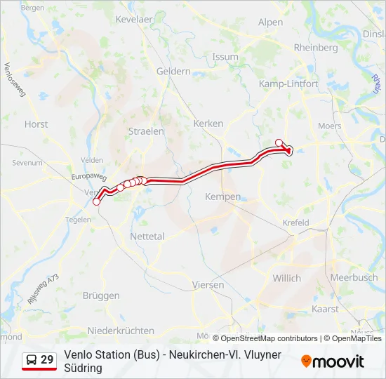 29 Bus Line Map