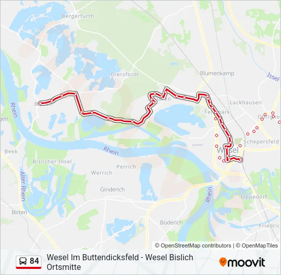 84 Bus Line Map