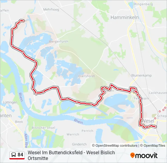 84 Bus Line Map