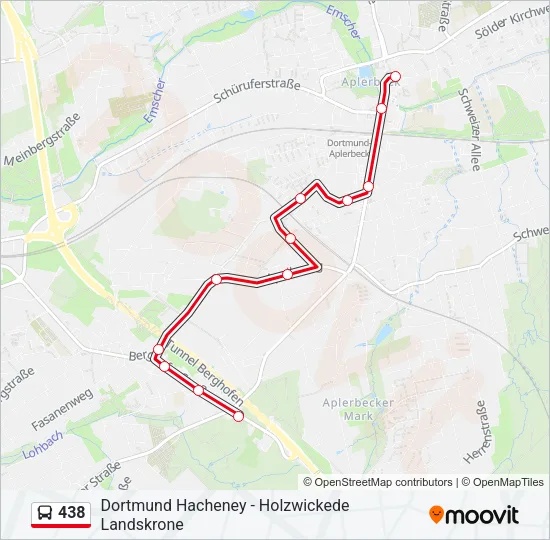 438 Bus Line Map