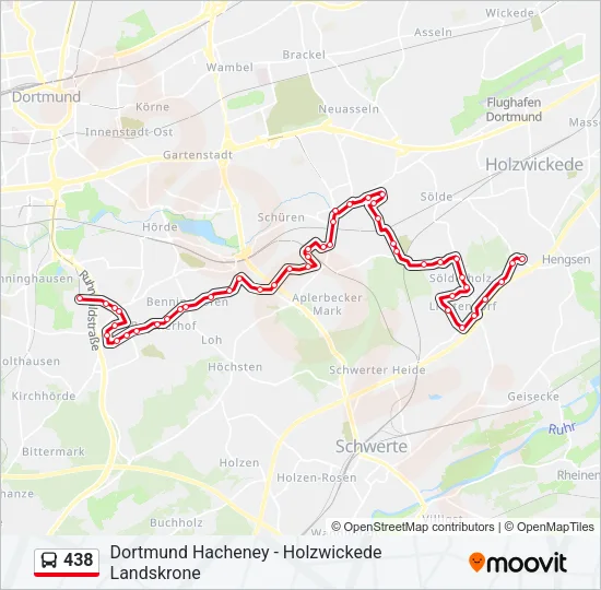 438 Bus Line Map