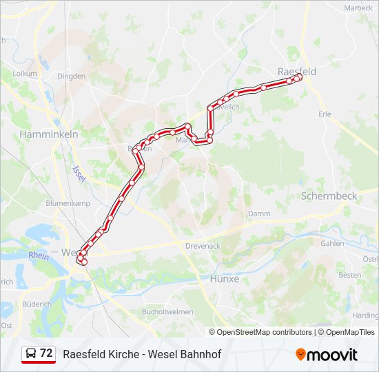 Автобус 72: карта маршрута