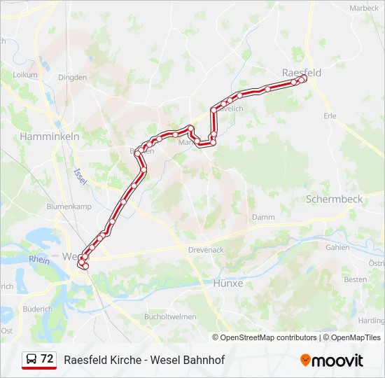 72 Bus Line Map