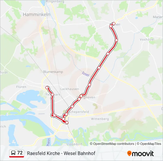 72 Bus Line Map