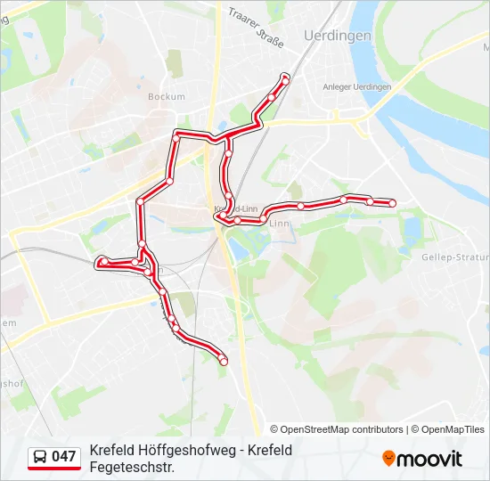 047 Bus Line Map