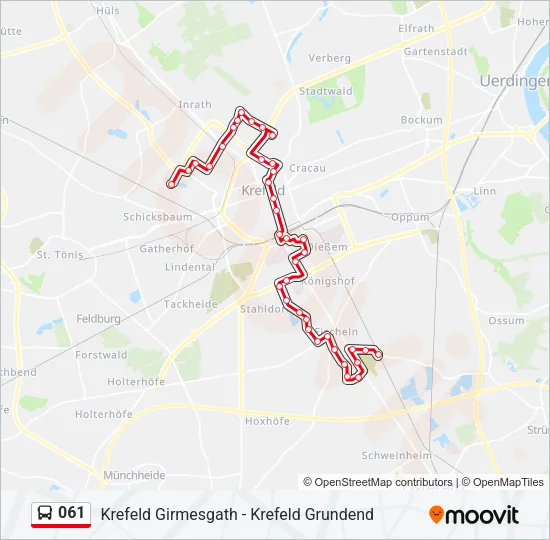 061 Bus Line Map
