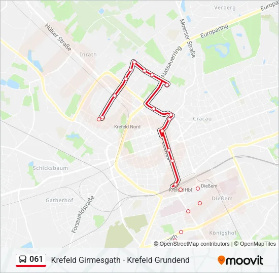 061 Bus Line Map