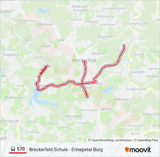 570 Bus Line Map