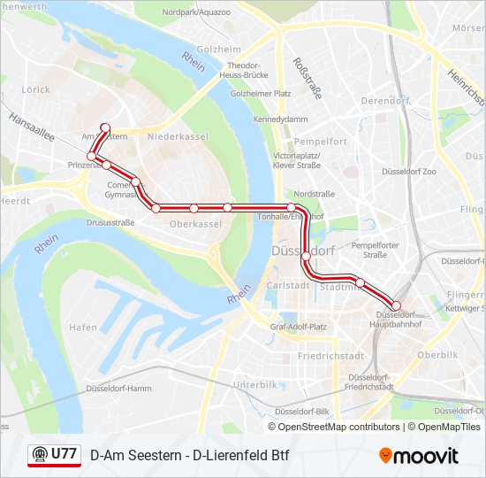 U77 subway Line Map