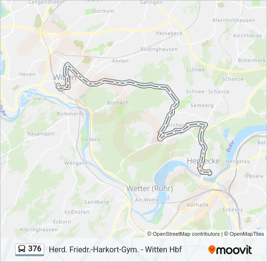 376 Bus Line Map