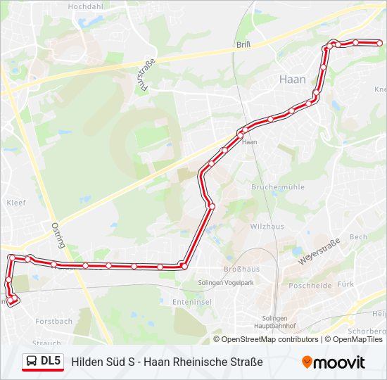 DL5 Bus Line Map