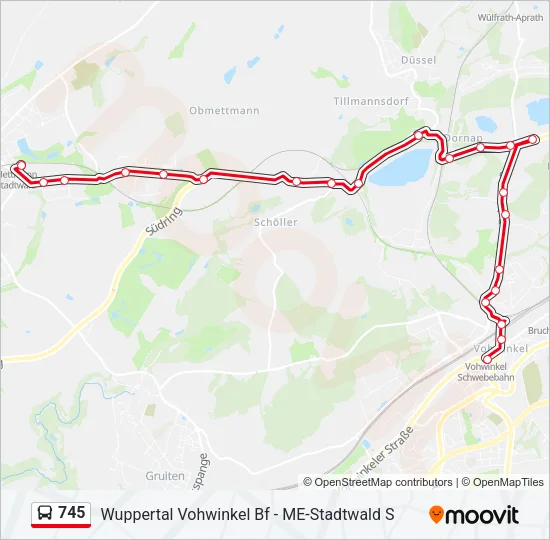 745 Bus Line Map