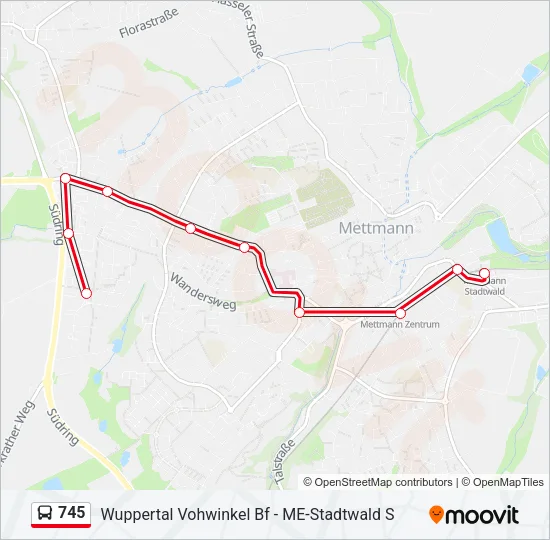 745 Bus Line Map
