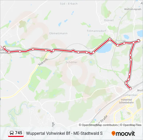 745 Bus Line Map
