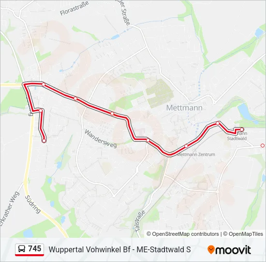 745 Bus Line Map