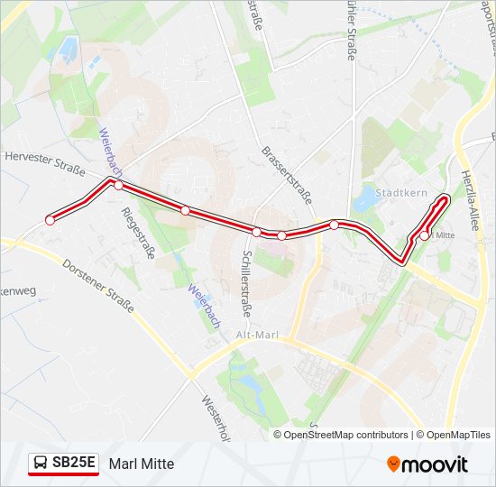 SB25E Bus Line Map