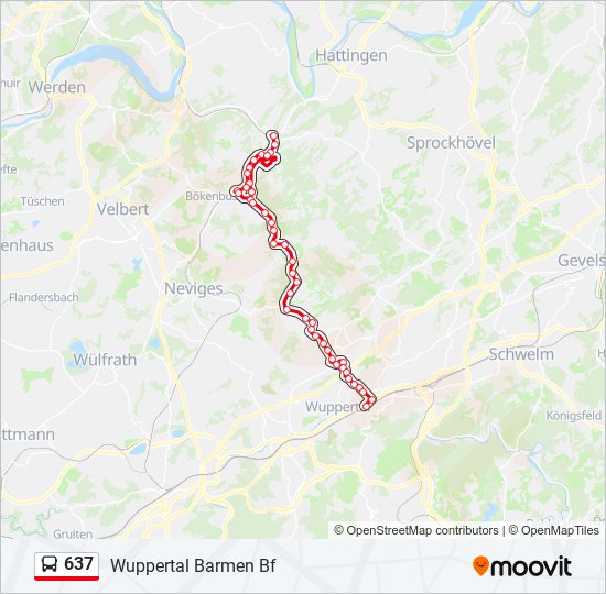 637 bus Line Map