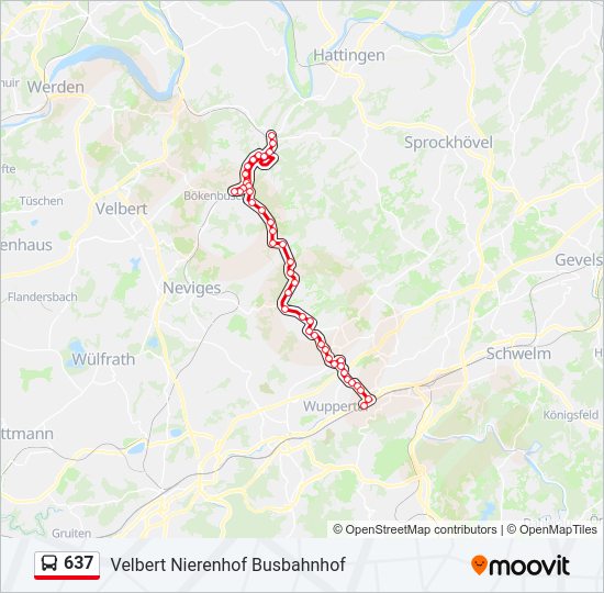 637 bus Line Map