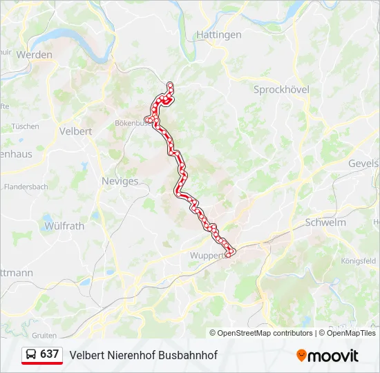 637 Bus Line Map