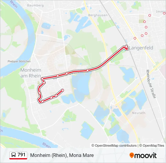 791 Bus Line Map