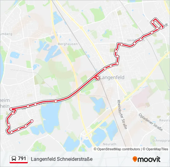 791 Bus Line Map