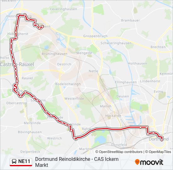 NE11 Bus Line Map