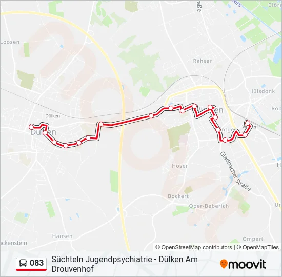 083 Bus Line Map