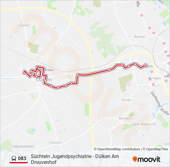 083 bus Line Map