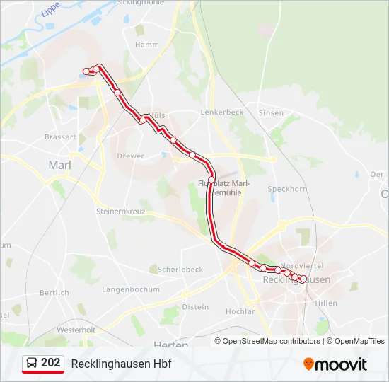 202 Bus Line Map