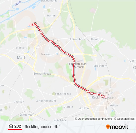 202 bus Line Map