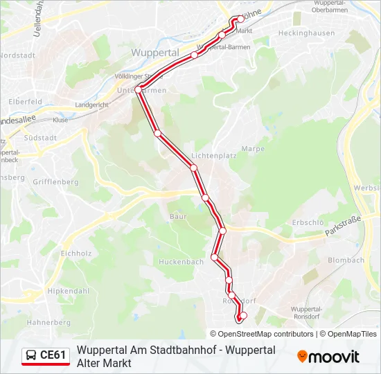 CE61 Bus Line Map