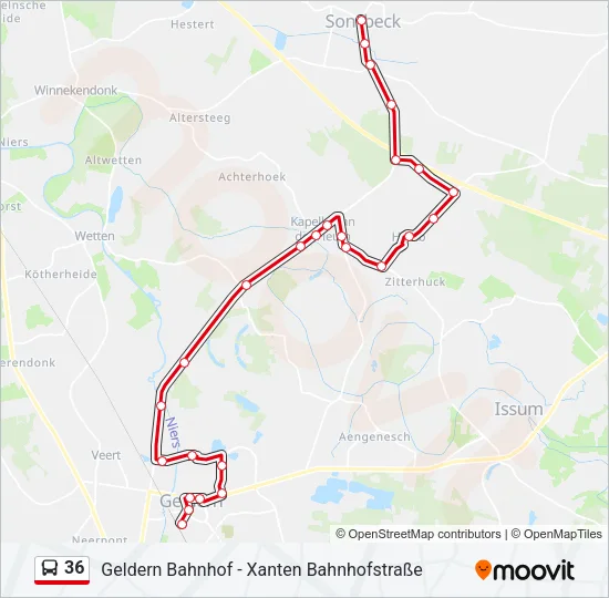 36 Bus Line Map