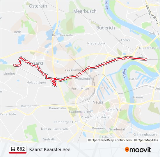 862 Bus Line Map