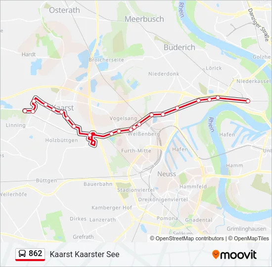 862 Bus Line Map