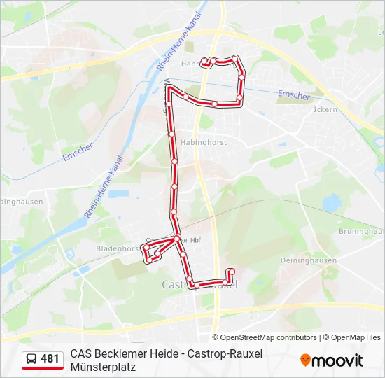 Автобус 481: карта маршрута