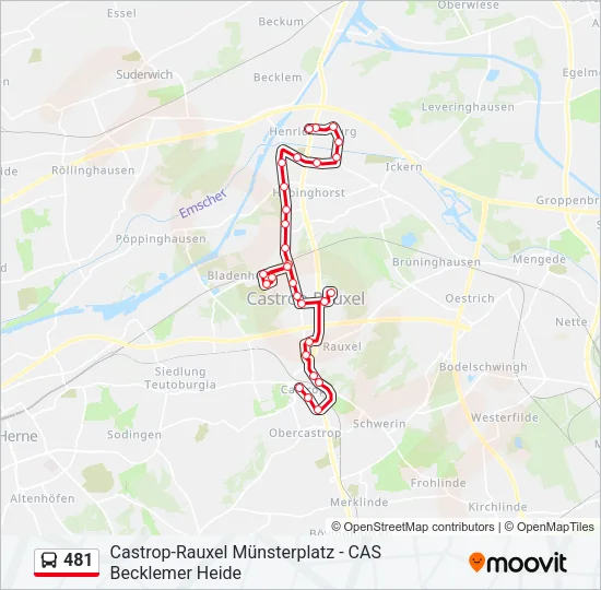 481 Bus Line Map