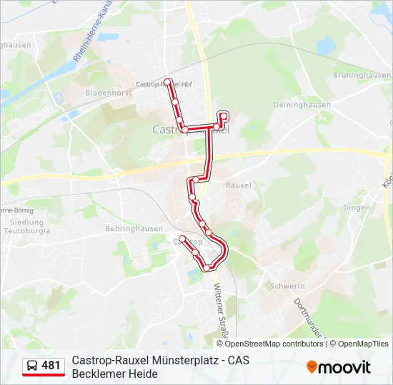 481 Bus Line Map
