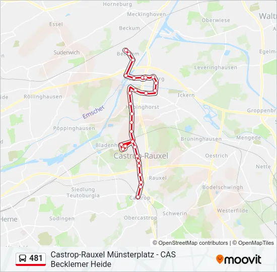 481 Bus Line Map
