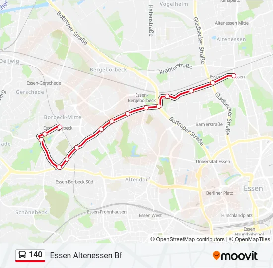 140 Bus Line Map