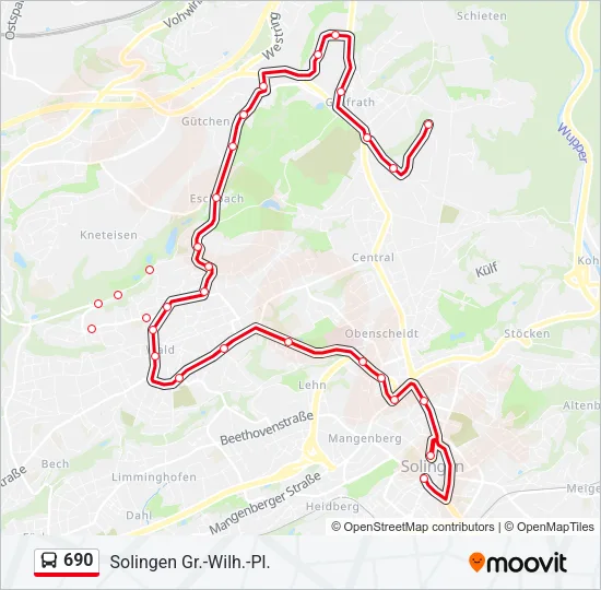 690 Bus Line Map
