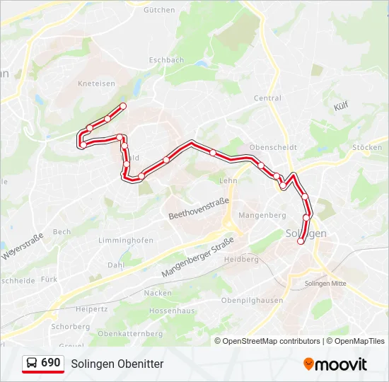 690 Bus Line Map