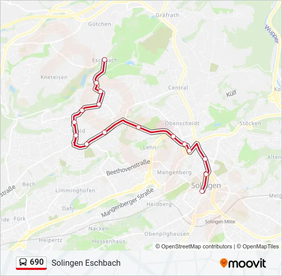 690 Bus Line Map