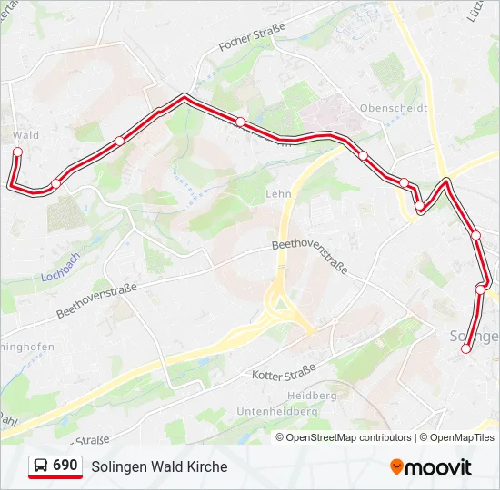 690 Bus Line Map