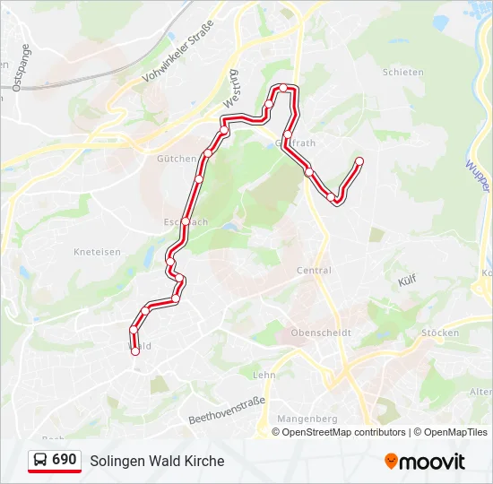 690 Bus Line Map
