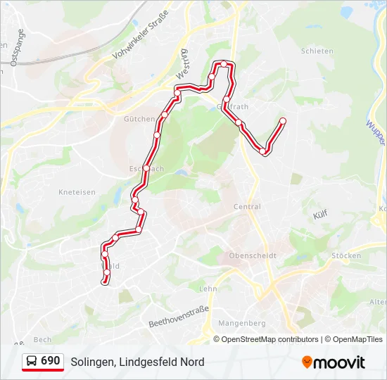 690 Bus Line Map